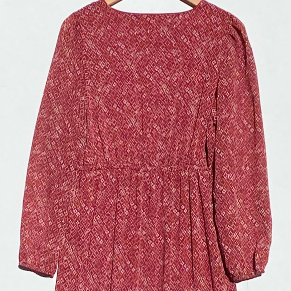 NWT LUCKY BRAND Women’s Boho Burgundy Metallic Midi dress size medium - Picture 8 of 8